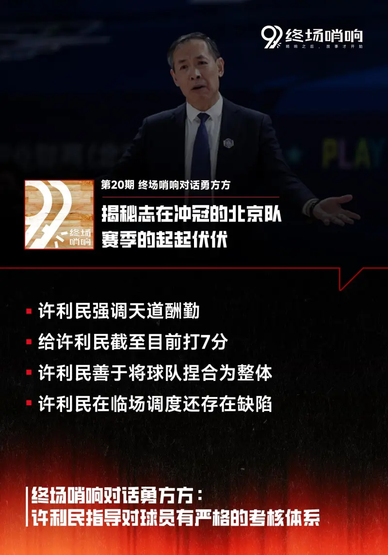 开云体育APP-终场哨响对话勇方方：许利民指导对球员有严格的考核体系